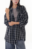 Grid vintage washed check shirt