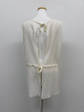 Wrinkle String Sleeveless Blouse