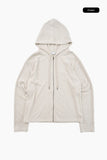 Morin cotton zip-up hoodie