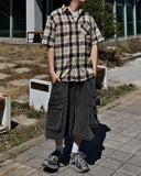 [Plan] Molly Check Half Shirt