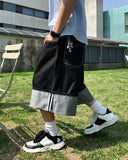 Non-Fade Maxi Roll-Up Bermuda Denim