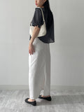 Rivet Cotton Curved H-Line Skirt