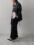 Scarlett No Collar Overfit Leather Jacket