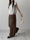 Plain layered short sleeve blouse