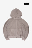Pigment crop zip-up hoodie