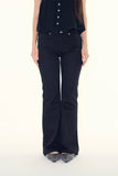 Cherry stone low-rise bootcut pants