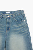 Light tin washed denim