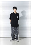 SMILE PATTERN DENIM PANTS