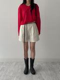 [Planning] Linen Two Tuck Wide Shorts