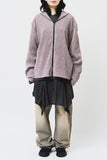 Record Pleats Zip Hoodie
