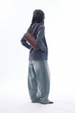 Dusk slim waffle hooded zip-up