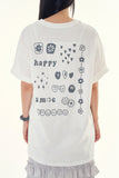 Plum smile printing t-Shirt