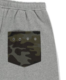 BERMUDA CAMO POCKET SWEATSHORT