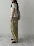 Ethnic Seersucker Wide Pants