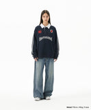 TRACK COLLAR SWEATSHIRT