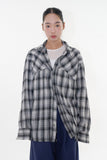 Cutline rough check shirt