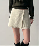 Corduroy Wrap Skirt Pants