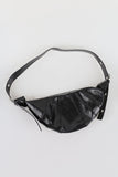 Eyelet Croissant Leather Bag