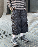 Nylon Shirring Bermuda Pants