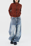 (W) Moor Striped Hooded Jacket