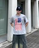 USA Flag Crop Short Sleeve Tee