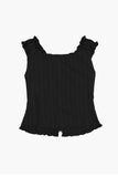 Solvi shirring zip-up blouse