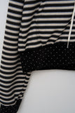 (W) Momo Striped Zip Hoodie