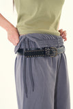 Folding waist bermuda pants