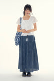 Layer frill puff blouse