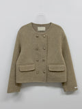[wool100%/handmade] Kyron double wool short jacket
