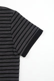 Dover stripe cropped polo tee