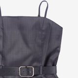 Elfin Belted Pleated One Piece