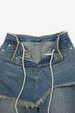 Klint rough crop skirt denim