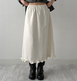 Sweri Banding Frill Long Skirt