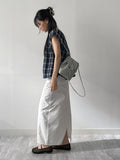 Tom Check Flare Short Sleeve Blouse