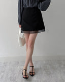 Chiffon Layered Mini Skirt