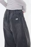 Side custom denim banding pants