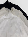 Yoru High Neck Tie Blouse