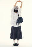 Small check 3-pocket backpack