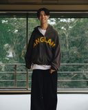 Applique Zip-Up Washed Hoodie