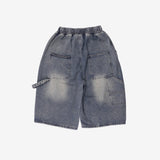 (Unisex) Mare Half Damage Denim Pants
