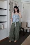 Wave ruffle chiffon sleeveless