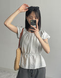 [Two-way/Off-shoulder] Dito Frill Puff Blouse