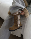 Fur lining soft long boots