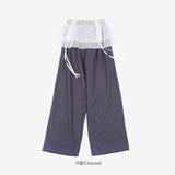Lunine shirring layered pants