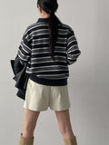 Riche Collar Stripe Knit