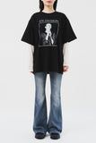 (W) Greyish Low Bootscut Denim