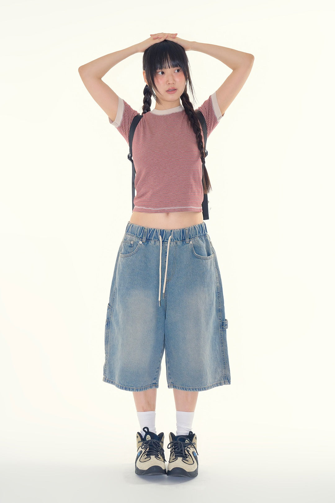 【Raucohouse】Wengen carpenter banding denim bermuda pants Raucohouse(ラウコハウス) - ウェンゲンカーペンター