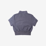 Jerryn Shirring Half Zip-up