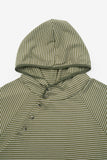 Asymmetric button raglan hoodie
